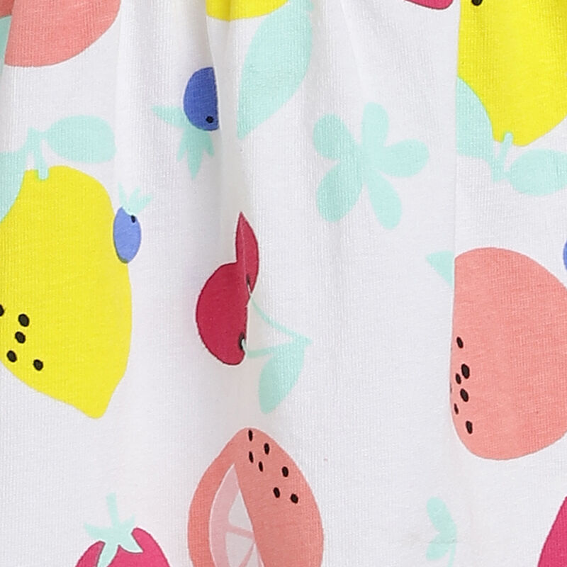 Girls Floral Printed Short Sleeve Dress image number 4